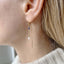 Pearl and Sapphire Drop Earrings