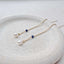 Pearl and Sapphire Drop Earrings
