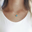 Dainty turquoise birthstone necklace by Lolabean, a December birthstone gift