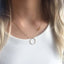 Citrine Circle Necklace, a yellow gemstone necklace from Lolabean