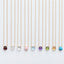 Dainty birthstone necklaces in 14k gold filled, jewelry gifts for teen girls by Lolabean