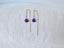 Amethyst Threader Earrings – February Birthstone Dangle Earrings