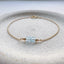 14k Gold Trio Aquamarine Birthstone Bracelet