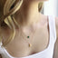 Gemstone Droplet Layered Necklace Set