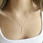 Vertical Pearl Bar Pendant Necklace