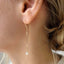 Pearl Drop Threader Earrings