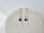 Amethyst threader earrings in gold filled