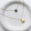 Gemstone Droplet Layered Necklace Set