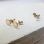 Tiny Gold Disc Stud Earrings