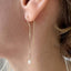Pearl Drop Threader Earrings