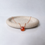 Dainty carnelian necklace in 14k rose gold-filled