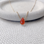 Carnelian teardrop necklace in 14k gold-filled