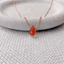 Carnelian teardrop necklace in 14k rose gold-filled