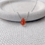 Carnelian teardrop necklace in sterling silver
