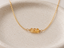 Three-bead citrine necklace with faceted citrine beads in 14k gold-filled