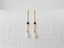 Black onyx and pearl threader earrings in gold filled - Lolabean