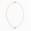 Full-length dainty prehnite necklace in 14k gold-filled with spring ring clasp
