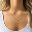 Minimalist Opal Circle Necklace