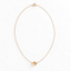 Dainty Gold Citrine Necklace on a white background