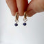 Sapphire Hoop Earrings