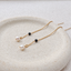 Pair of black onyx and pearl threader earrings - Lolabean