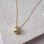 Long Gold Teardrop Pendant Necklace