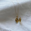 Long Gold Locket Necklace-3