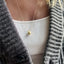 Long Gold Teardrop Pendant Necklace - Lolabean