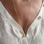 Long Gold Teardrop Pendant Necklace - Lolabean