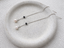 Black onyx and pearl threader earrings in sterling silver - Lolabean