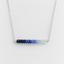 Ombré sapphire necklace in sterling silver with graduated navy to light blue sapphire beads