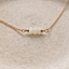 Opal bead necklace with three faceted Ethiopian opals on a 14k gold-filled chain