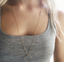 Long Circle Necklace with Opal