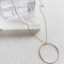 Long Circle Necklace with Opal