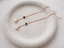 Black onyx and pearl threader earrings in rose gold filled - Lolabean