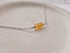Three-bead citrine necklace in sterling silver