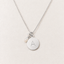 Sterling silver initial disc necklace stamped with A and genuine opal teardrop and rondelle charms