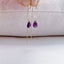 Amethyst Birthstone Paperclip Earrings - Lolabean