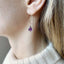 Amethyst Birthstone Paperclip Earrings - Lolabean
