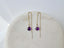 Amethyst Threader Earrings – February Birthstone Dangle Earrings - Lolabean