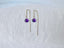Amethyst Threader Earrings – February Birthstone Dangle Earrings - Lolabean