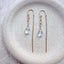 Aquamarine Birthstone Paperclip Earrings - Lolabean