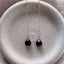 Black Spinel Threader Earrings - Lolabean