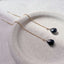 Black Spinel Threader Earrings - Lolabean