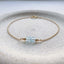 Dainty Aquamarine Bracelet | Minimal Gold & Silver Gemstone Jewelry - Lolabean