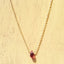 Dainty Garnet Teardrop Necklace - Lolabean