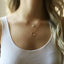 Gold filled layered necklace with opal charm and circle pendant