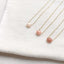 Dainty Pink Opal Necklace – Minimal Opal Pendant in Gold or Silver - Lolabean