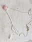 Dainty Pink Opal Necklace – Minimal Opal Pendant in Gold or Silver - Lolabean