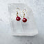 Dainty Ruby Drop Earrings - Lolabean